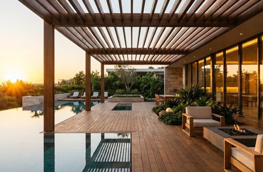 The rooftop terrace